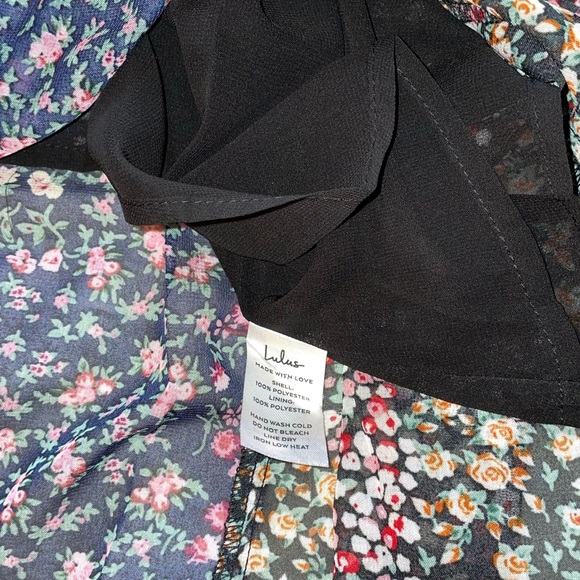 Lulus Neva Navy‎ Blue Floral Print Off-the-Shoulder Maxi Dress - Picture 8 of 9